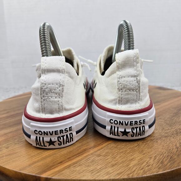 Converse Womens 7 CTAS Shoreline White Canvas Y2K Casual Shoes Slip Sneaker - Picture 2 of 12